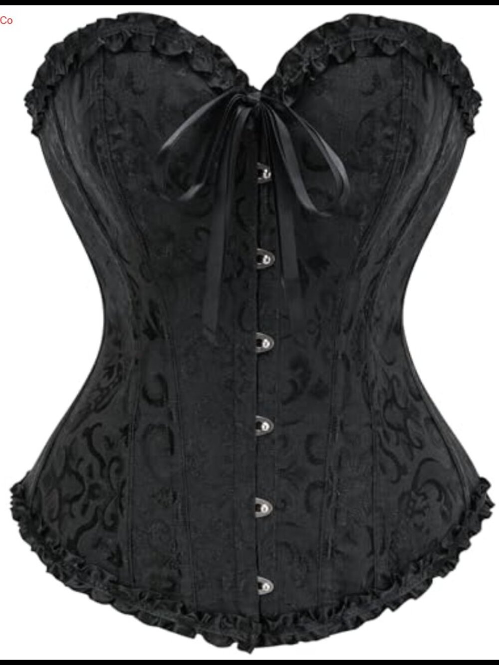 14-Bone Overbust Corset Sweetheart Neckline Front Busk Back Lacing